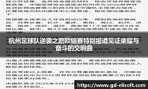 杭州足球队逆袭之路欧锦赛特别报道见证荣耀与奋斗的交响曲
