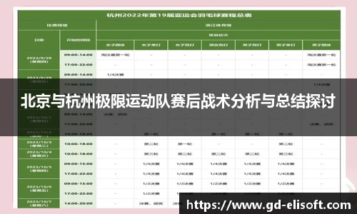 北京与杭州极限运动队赛后战术分析与总结探讨